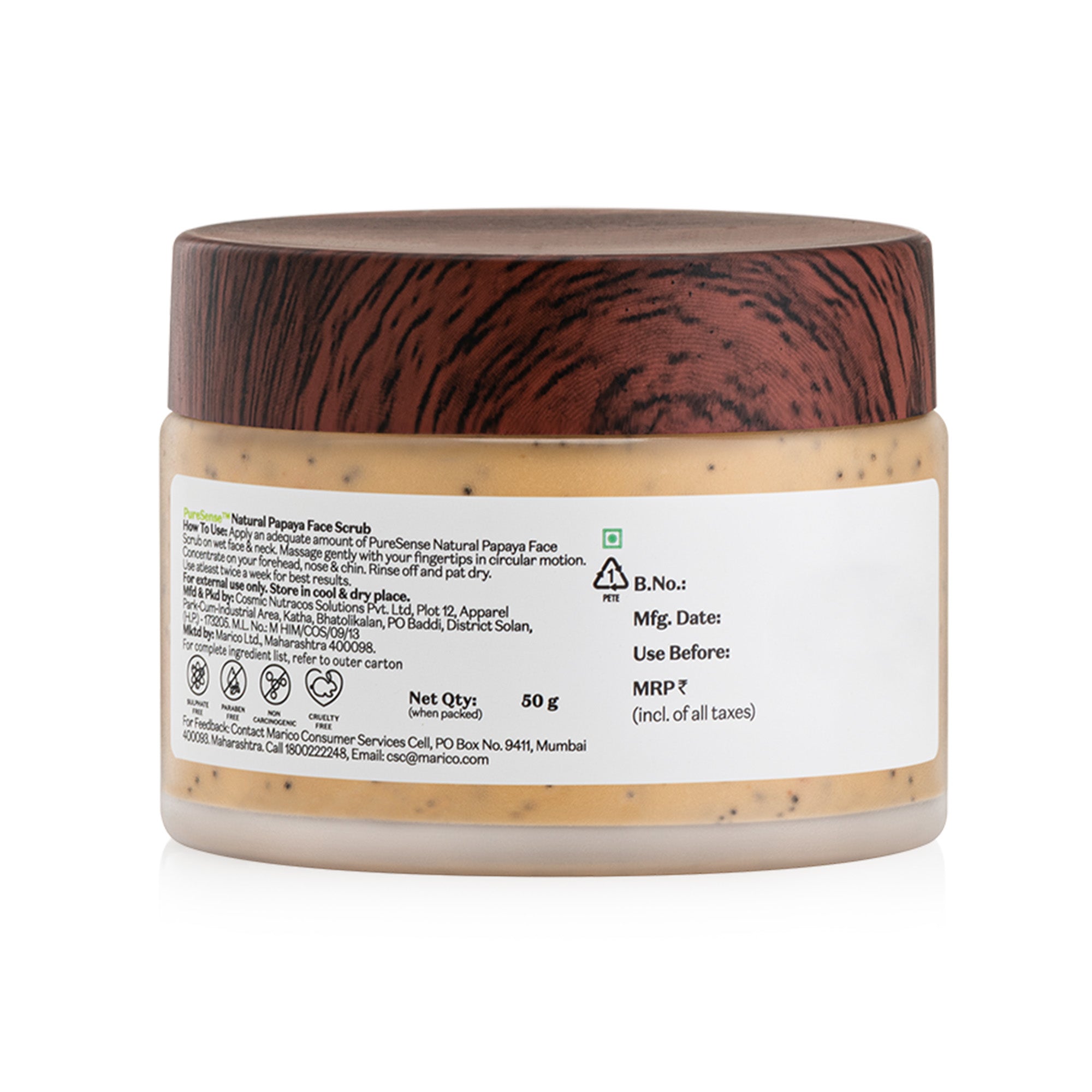 Puresense Natural Papaya Face Scrub - 50 gms