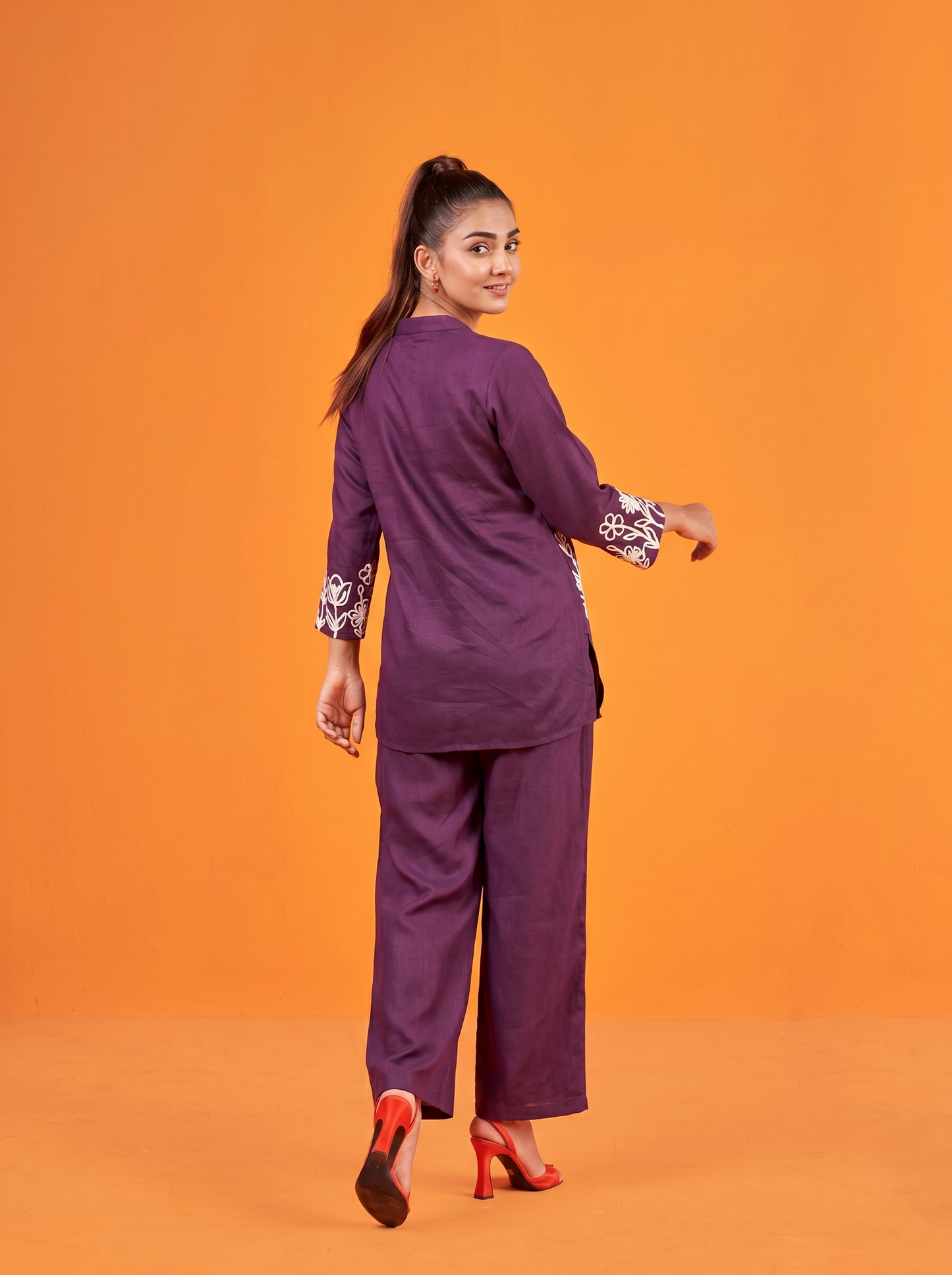 Anaita Wine Stylish Readymade Co-Ords Set