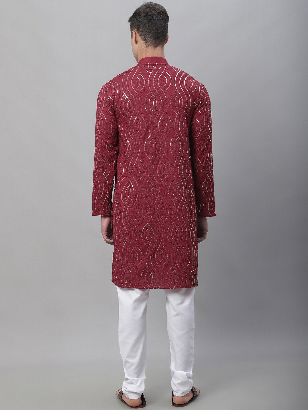 Sojanya Sequin Embroidered Pure Cotton Kurta with Churidar