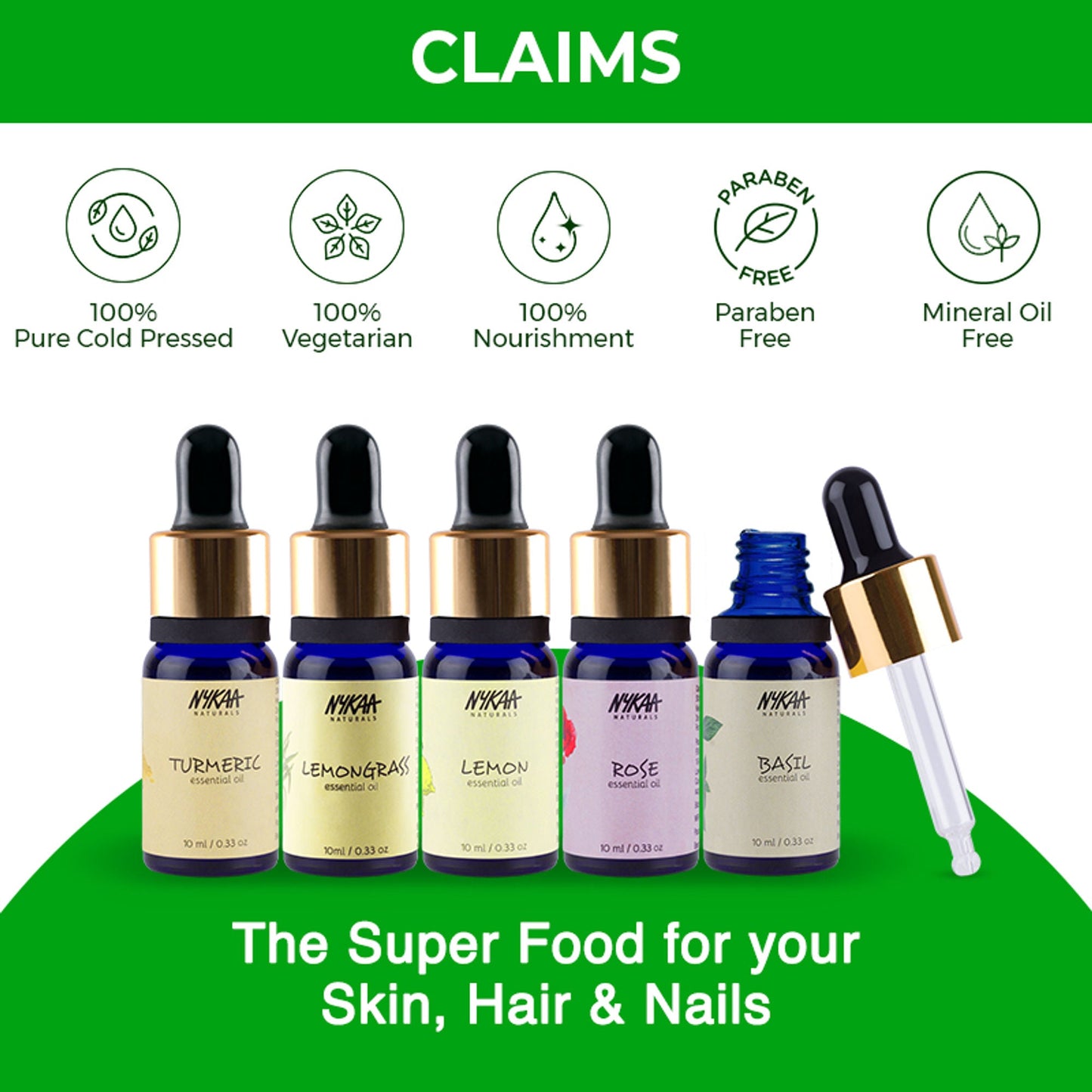 Nykaa Naturals Tea Tree Essential Oil For Acne & Hair Fall Control Solution - 100% Natural