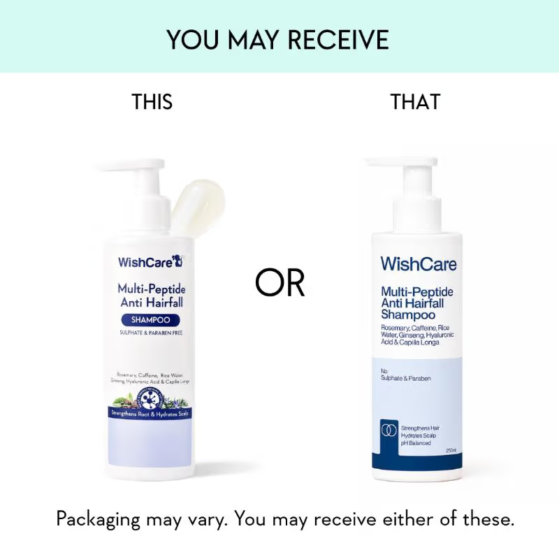 Wishcare Hair Growth Serum Concentrate + Multi Peptide Anti Hairfall Shampoo Combo