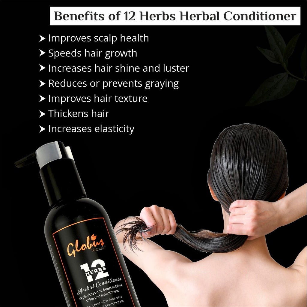 Globus Naturals 12 Herbs Hair Growth Conditioner For Deep Nourishment - 250 ml