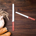 Serrated Stainless Steel Bread Knife With Wooden Handle  | 12" and 14" | Set of 2
