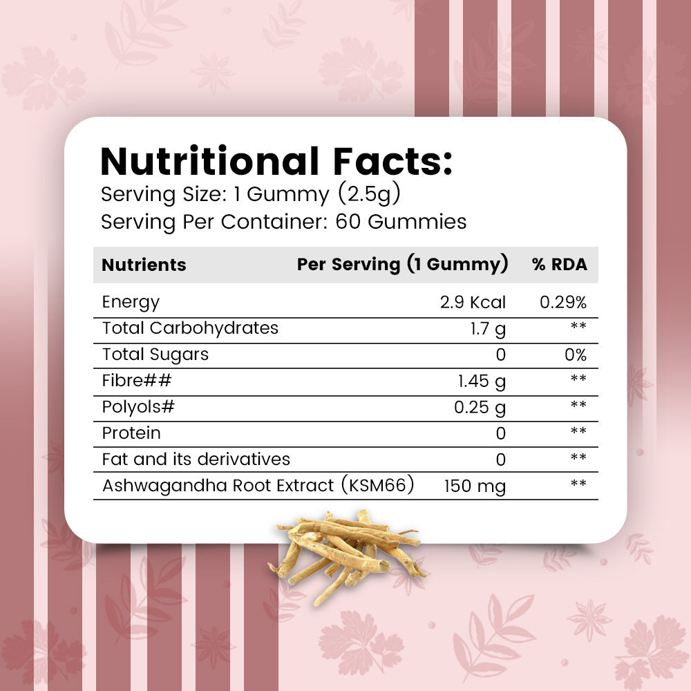 Nirvasa Ashwagandha KSM66 Gummies - 60 gummies