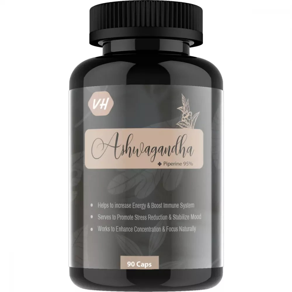 Vitaminhaat Ashwagandha With Piperine 500Mg Per Capsules - 90 caps