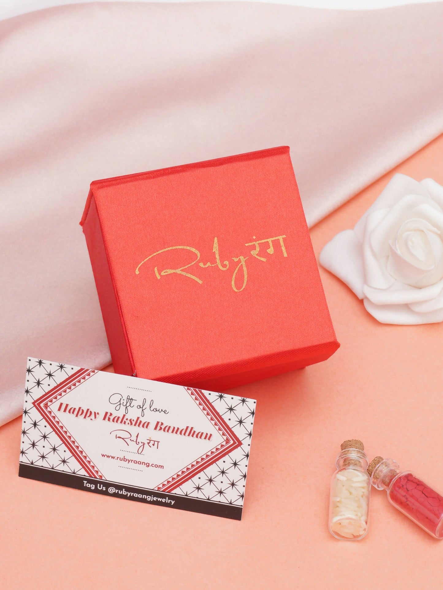 Designer kundan Rakhi - Ruby Raang
