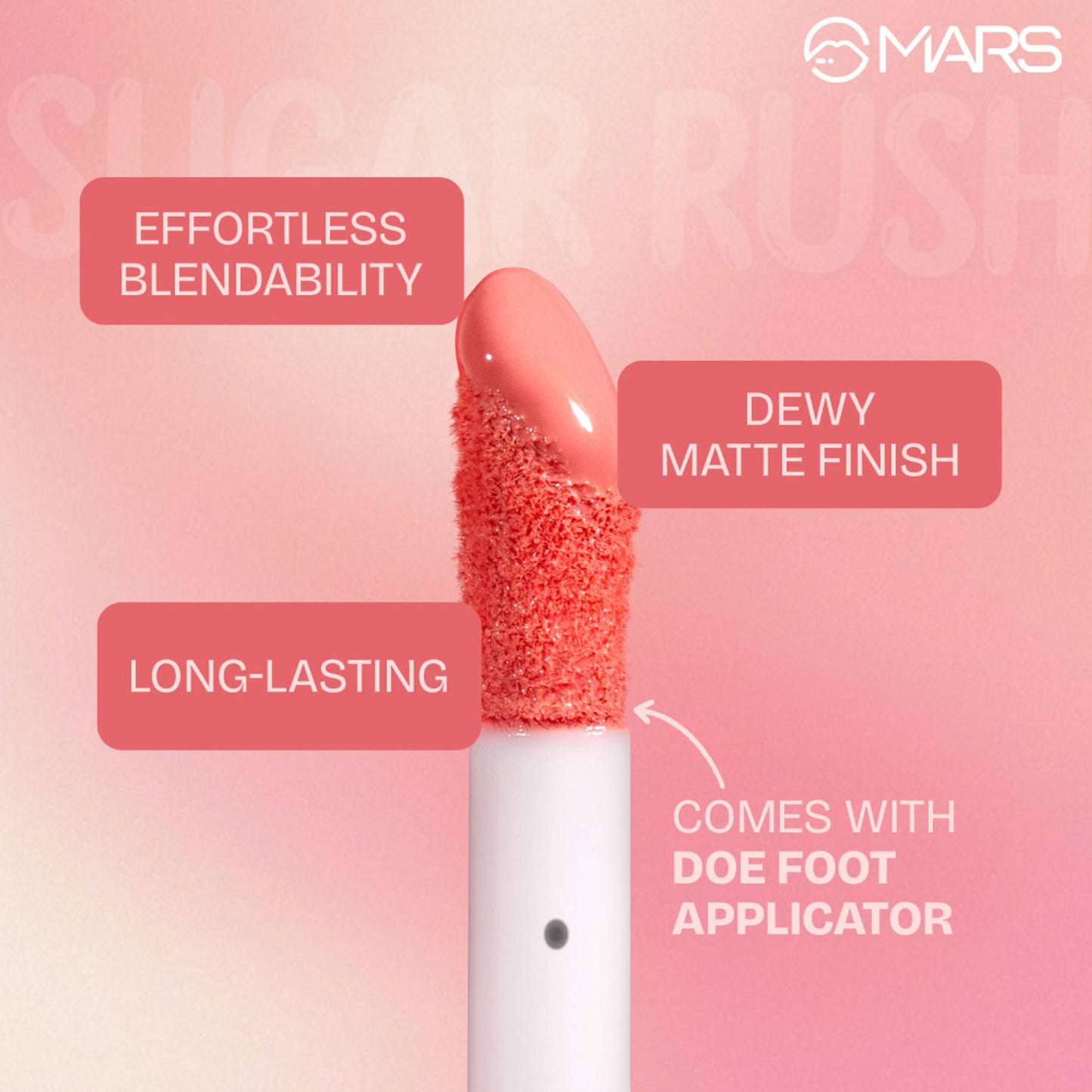 MARS Cosmetics Sugar Rush Liquid Blush - 02-Coral Sorbet