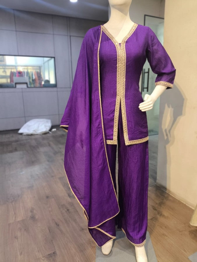 Anaita Purple Stylish Readymade Co-Ords Set
