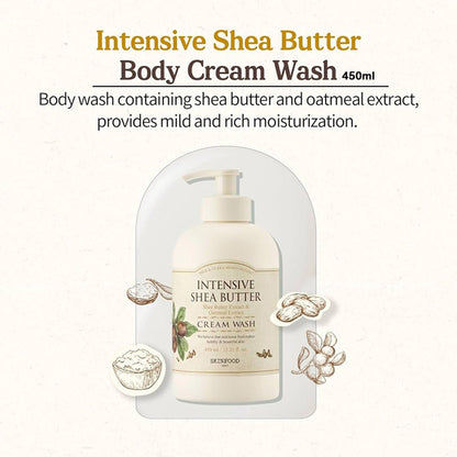 Skinfood Intensive Shea Butter Cream Wash - Nourishing, Moisturizing, Skin Softening