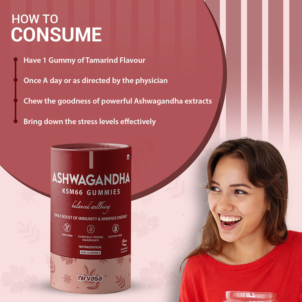Nirvasa Ashwagandha KSM66 Gummies - 60 gummies