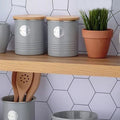 Living Grey Sugar Storage Jar with Bamboo Fibre Lid | Single
