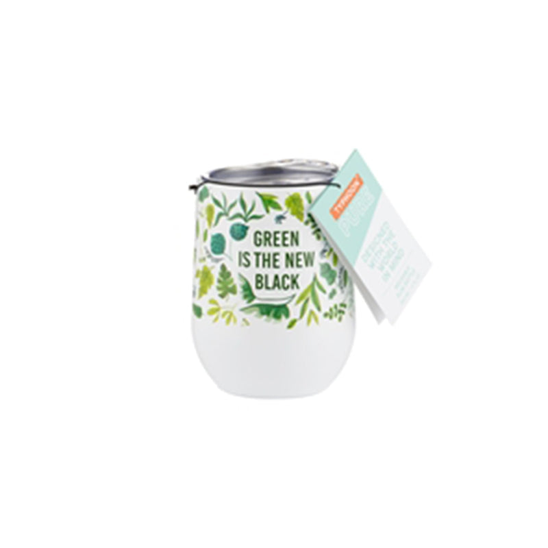 Pure Green Is The New Black White Tumbler | 350ml
