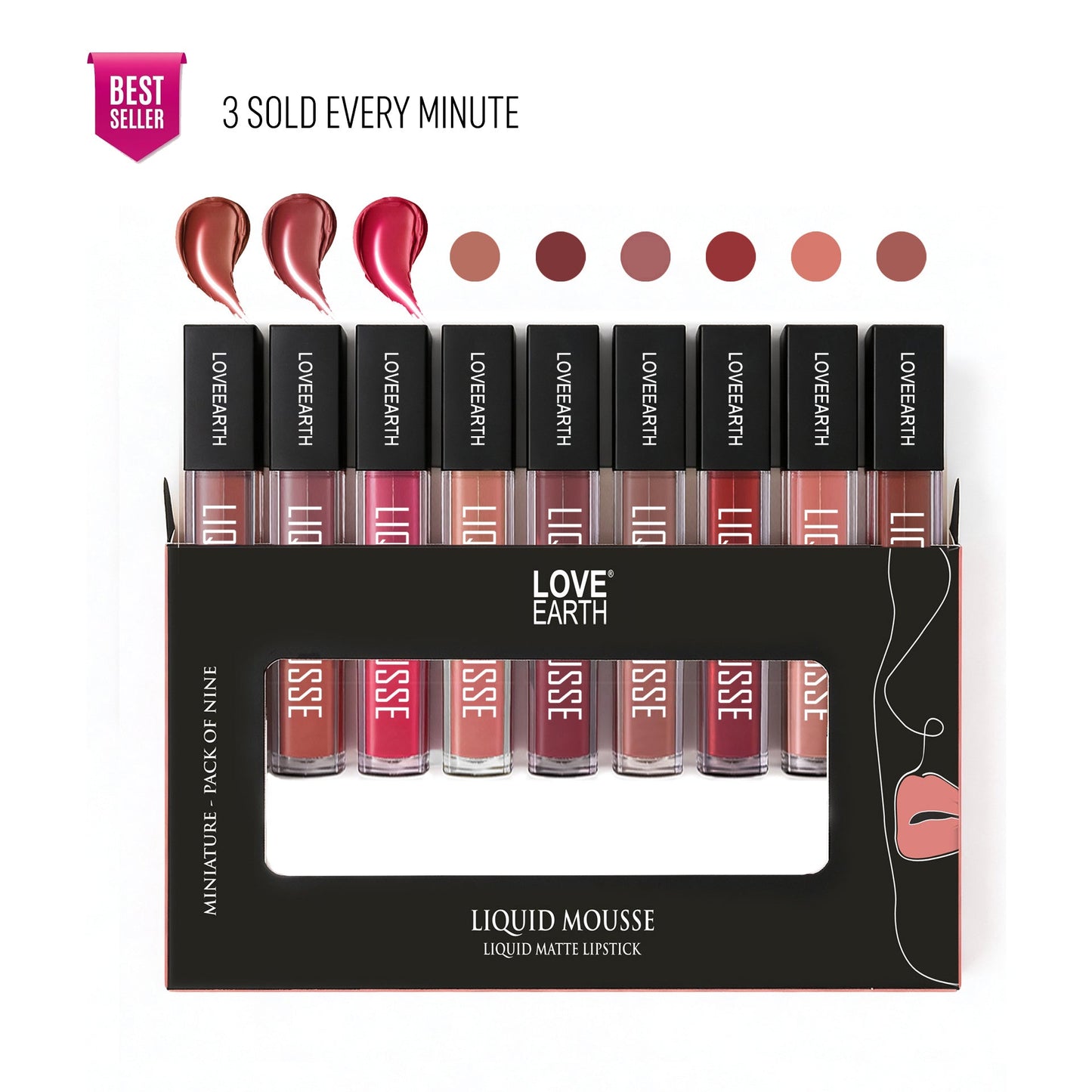 Love Earth Liquid Mousse Miniature Liquid Matte Lipstick