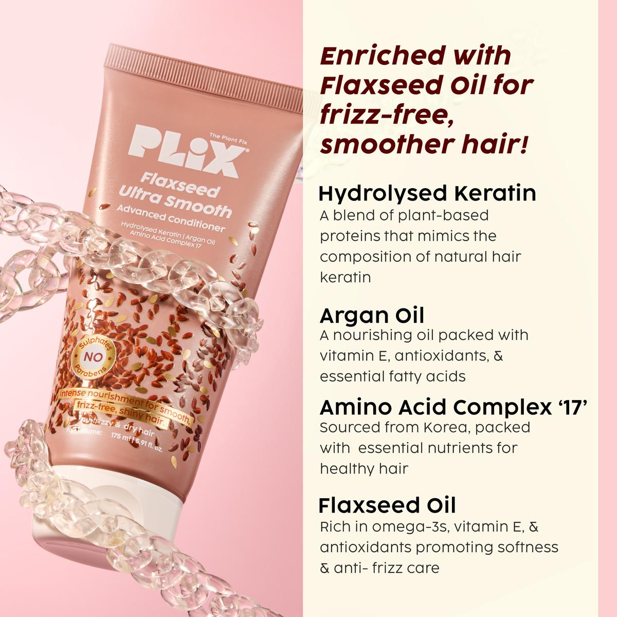 Plix Flaxseed Ultra Smooth Advanced Conditioner - 175 ml
