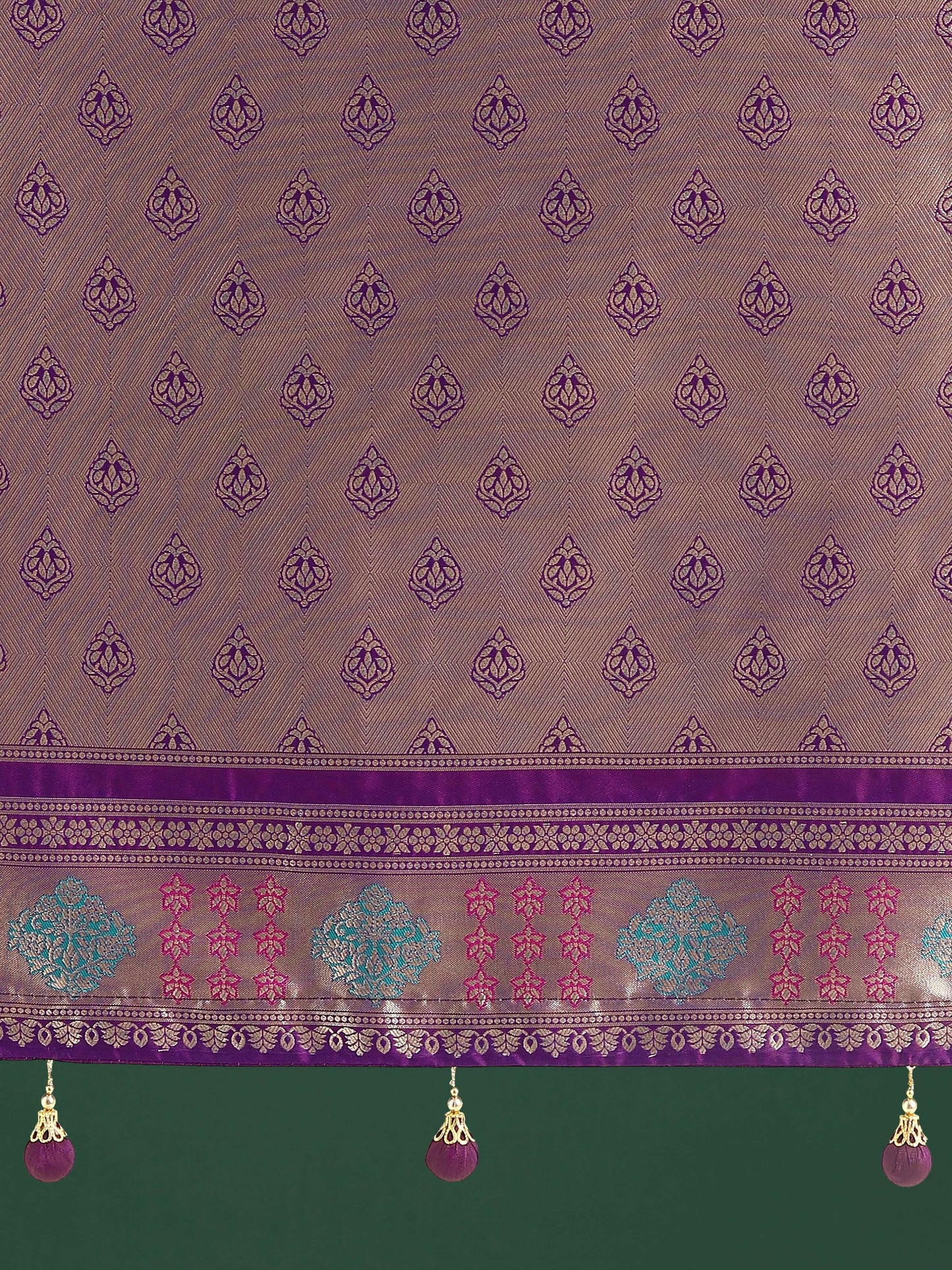 Monjolika Fashion Purple Colour Banarasi Silk Zari Weaving Classic Saree