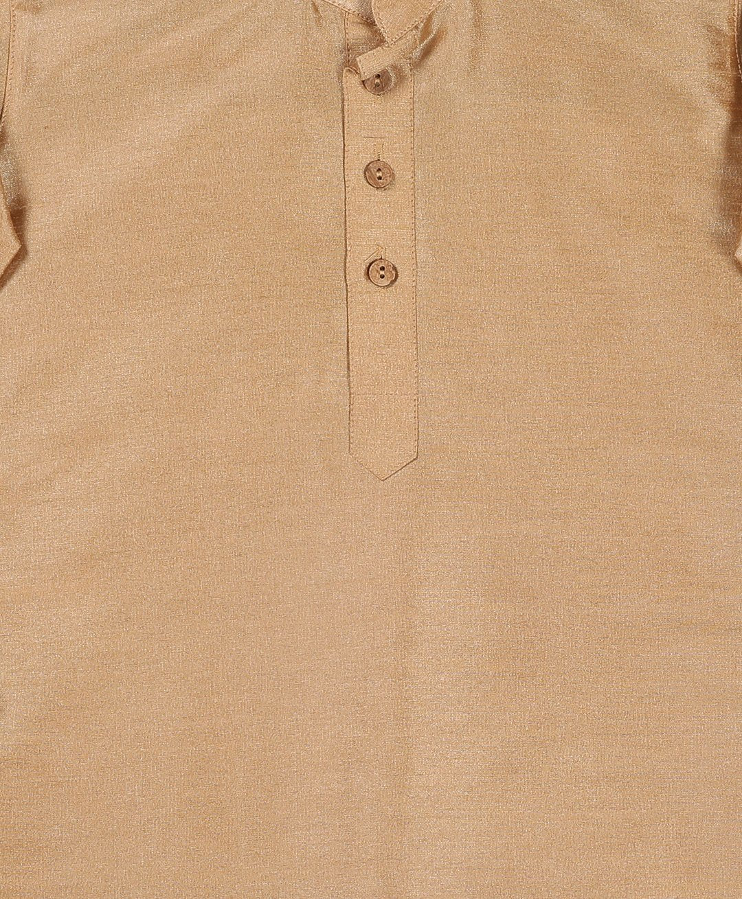 VASTRAMAY SISHU Full Sleeves Solid Kurta & Pyjama With Damask Motif Printed Nehru Jacket - Rose Gold & Blue
