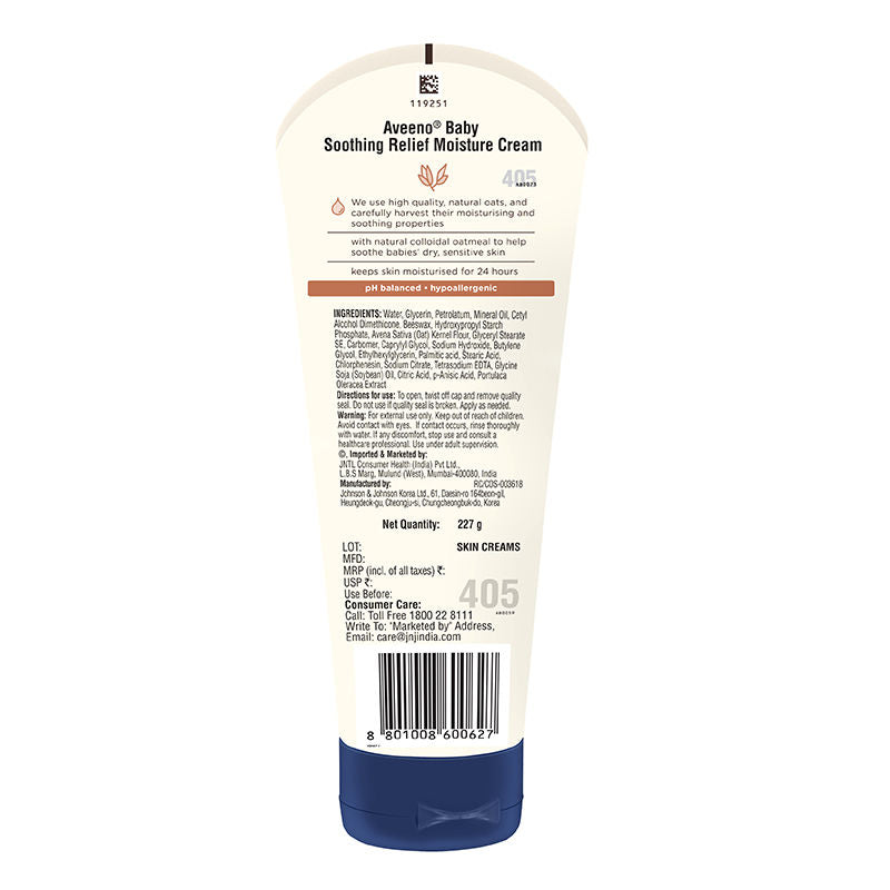 Aveeno Baby Soothing Relief Moisture Cream - 227 gms