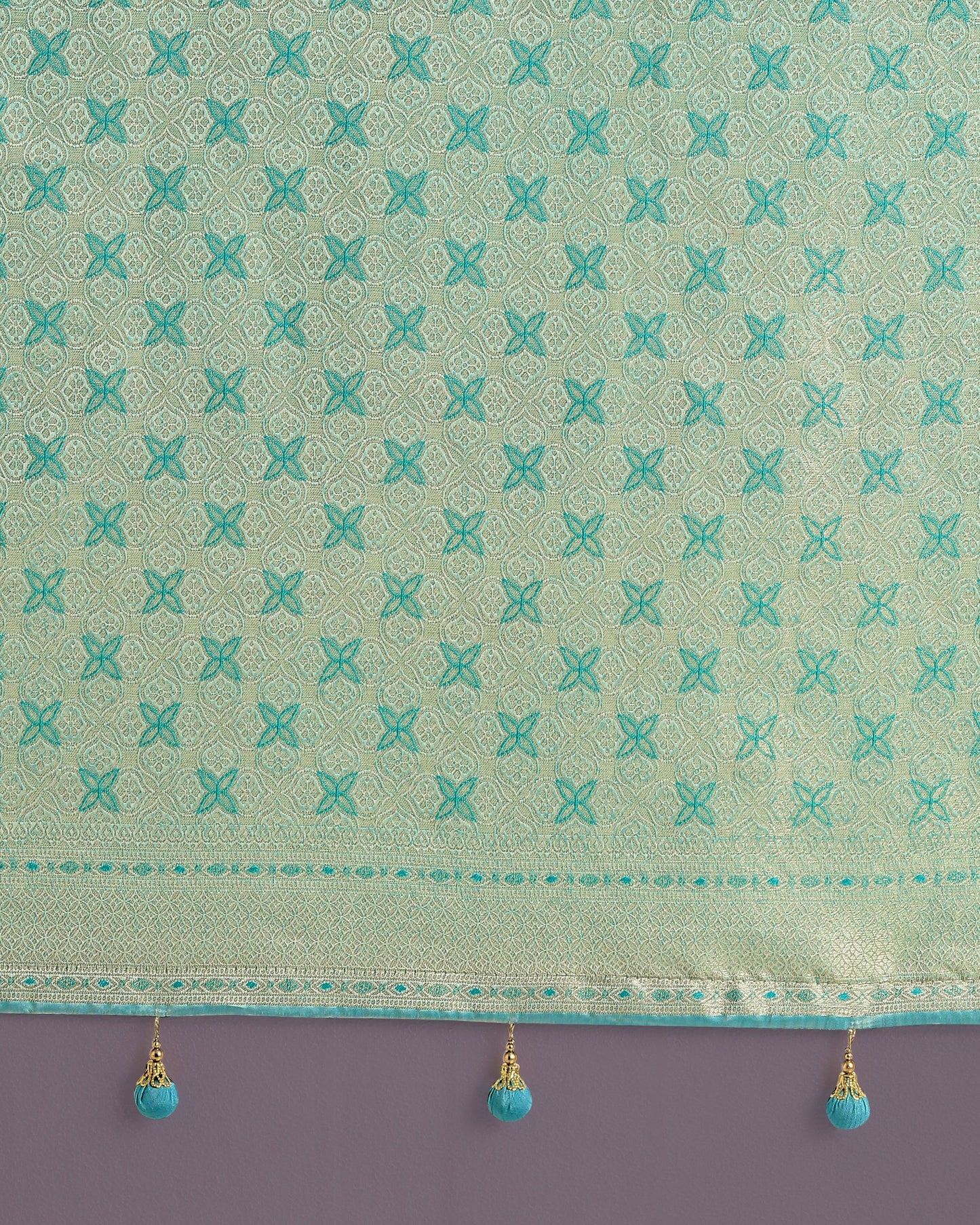 Monjolika Fashion Wonderful Light sky blue Soft Banarasi Satin Silk Leheriya Design Saree
