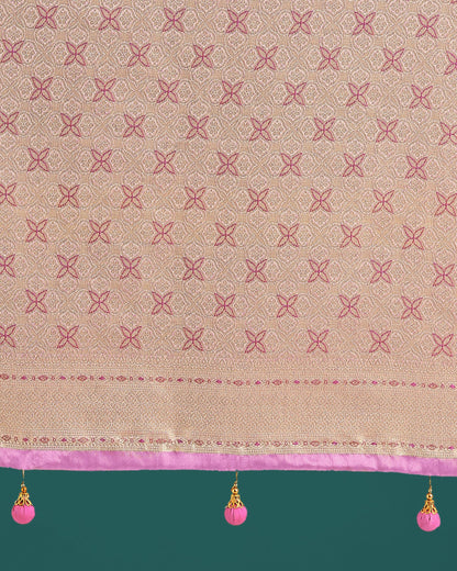 Monjolika Fashion Wonderful Light Lilac Soft Banarasi Satin Silk Leheriya Design Saree