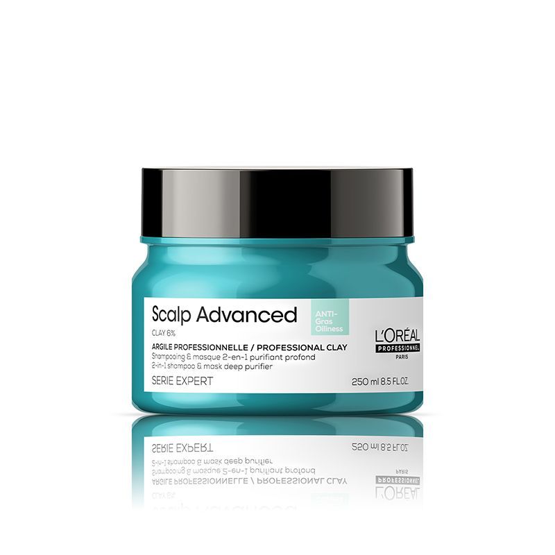 L'Oreal Professionnel Scalp Advanced Anti-Oiliness 2-in-1 Deep Purifier Clay - 250 ml