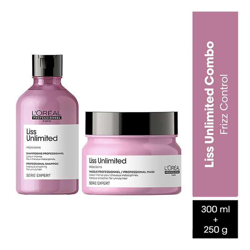 L'Oreal Professionnel Liss Unlimited Shampoo With Hair Mask Combo