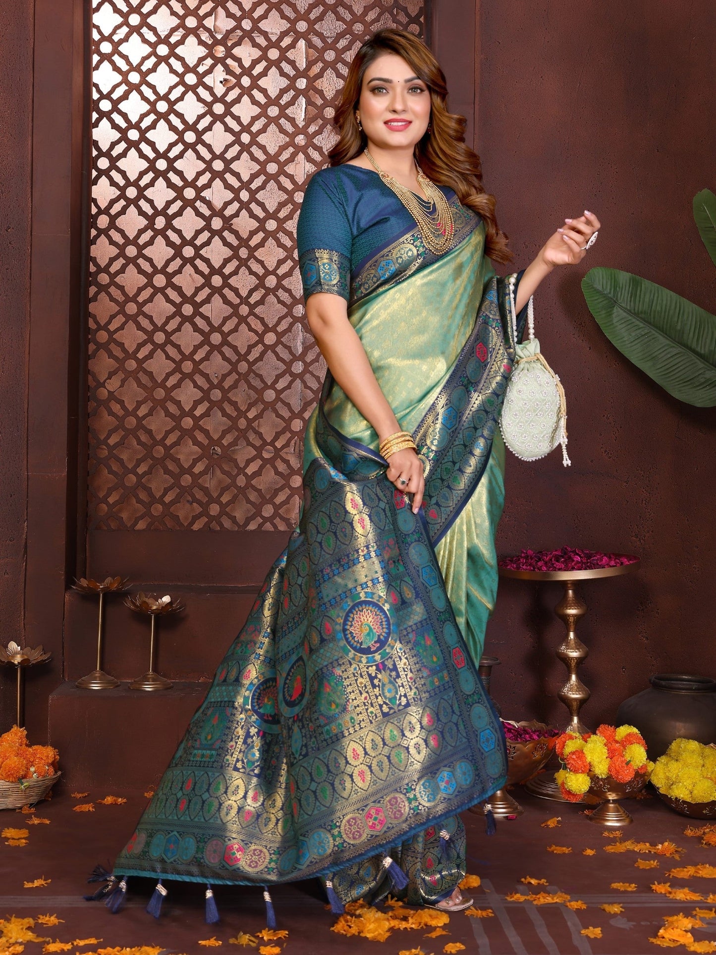 Anaita Banarasi Tissue Silk Saree