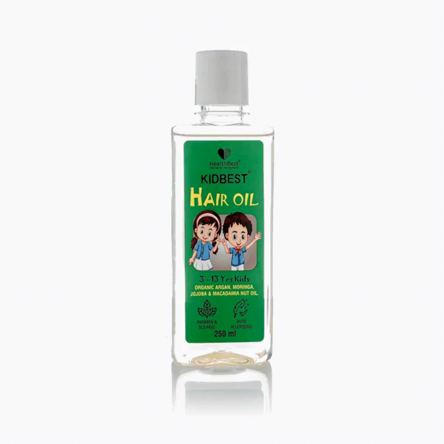 Health Best Kidbest Hair Oil for 3-13 Years Kids Pack of 2 -  Each 250ml
