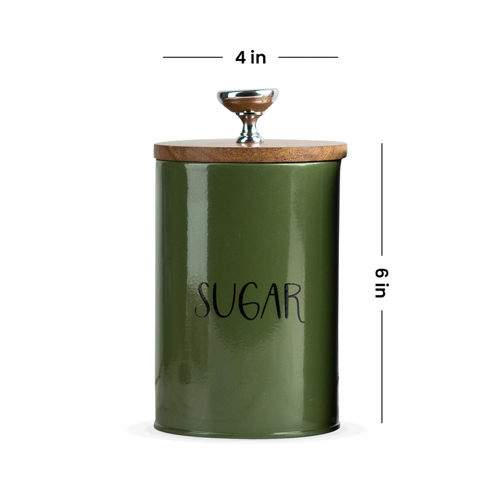 Nestroots Cache Kitchen Canister Jars Olive Set of 3