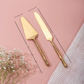 Nestroots Artisan Elegance Set of 2 Cake Servers with Hammered Handles