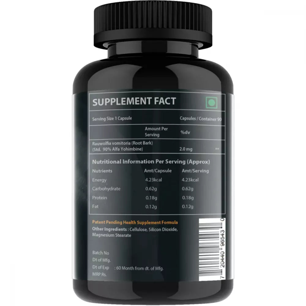 Vitaminhaat Rauwolscine Alpha Yohimbine Hcl 2.0Mg Capsules - 90 caps