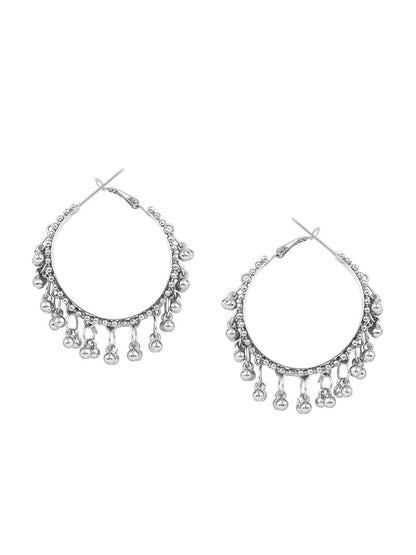 Cardinal Oxidized Silver-Toned Long Jewellery Set