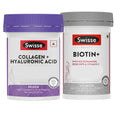 Swisse Collagen+ Hyaluronic Acid & Biotin+ Biotin Tablets Combo