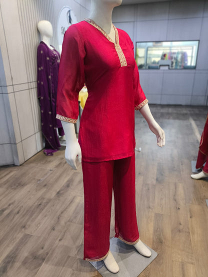 Anaita Pink Stylish Readymade Co-Ords Set
