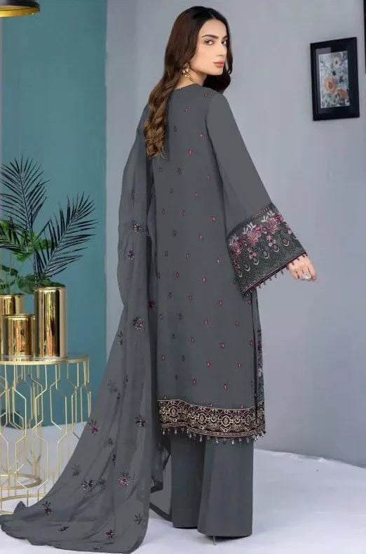 Georgette With Embroidery Stitched Work Salwar Kameez Suit