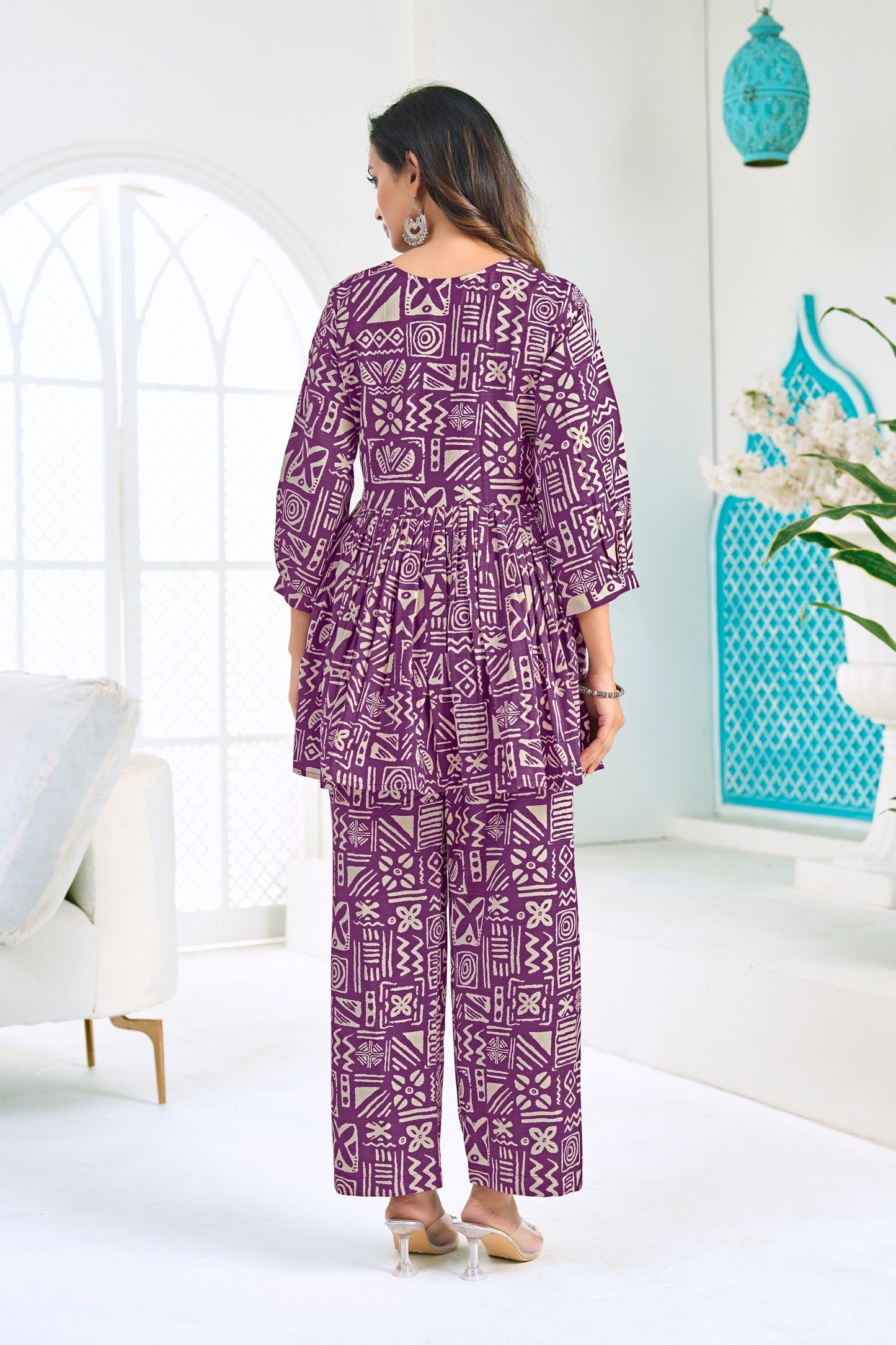 Anaita Purple Stylish Readymade Co-Ords Set