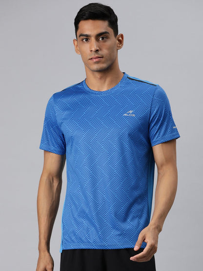 Alcis Men Printed Anti Static Slim Fit T-shirt