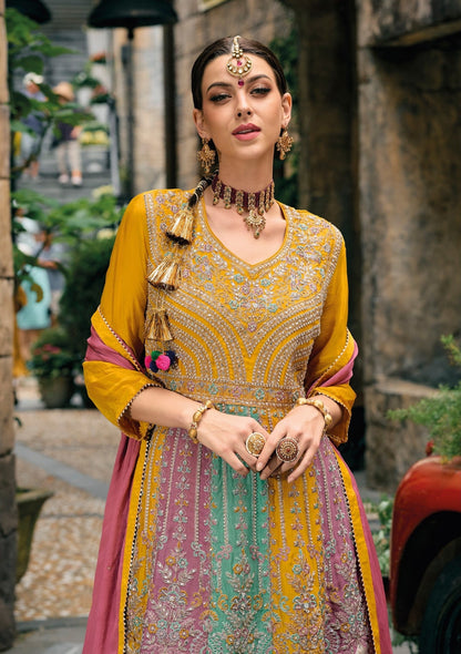 Anaita Pink Real Georgette Sequin Embroidered Readymade Salwar Suit