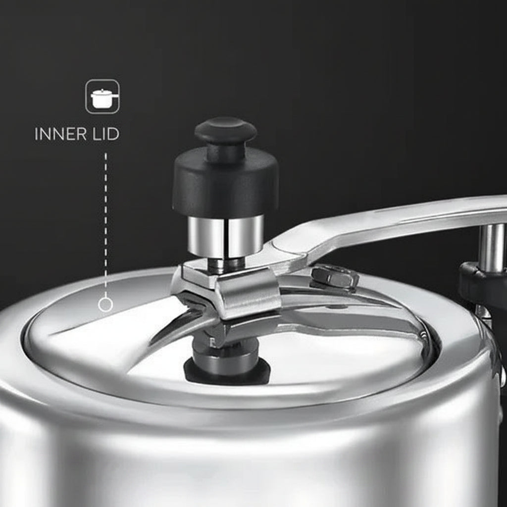 Judge by Prestige 2L Basic Aluminium Pressure Cooker Inner Lid Long-Lasting Regulator