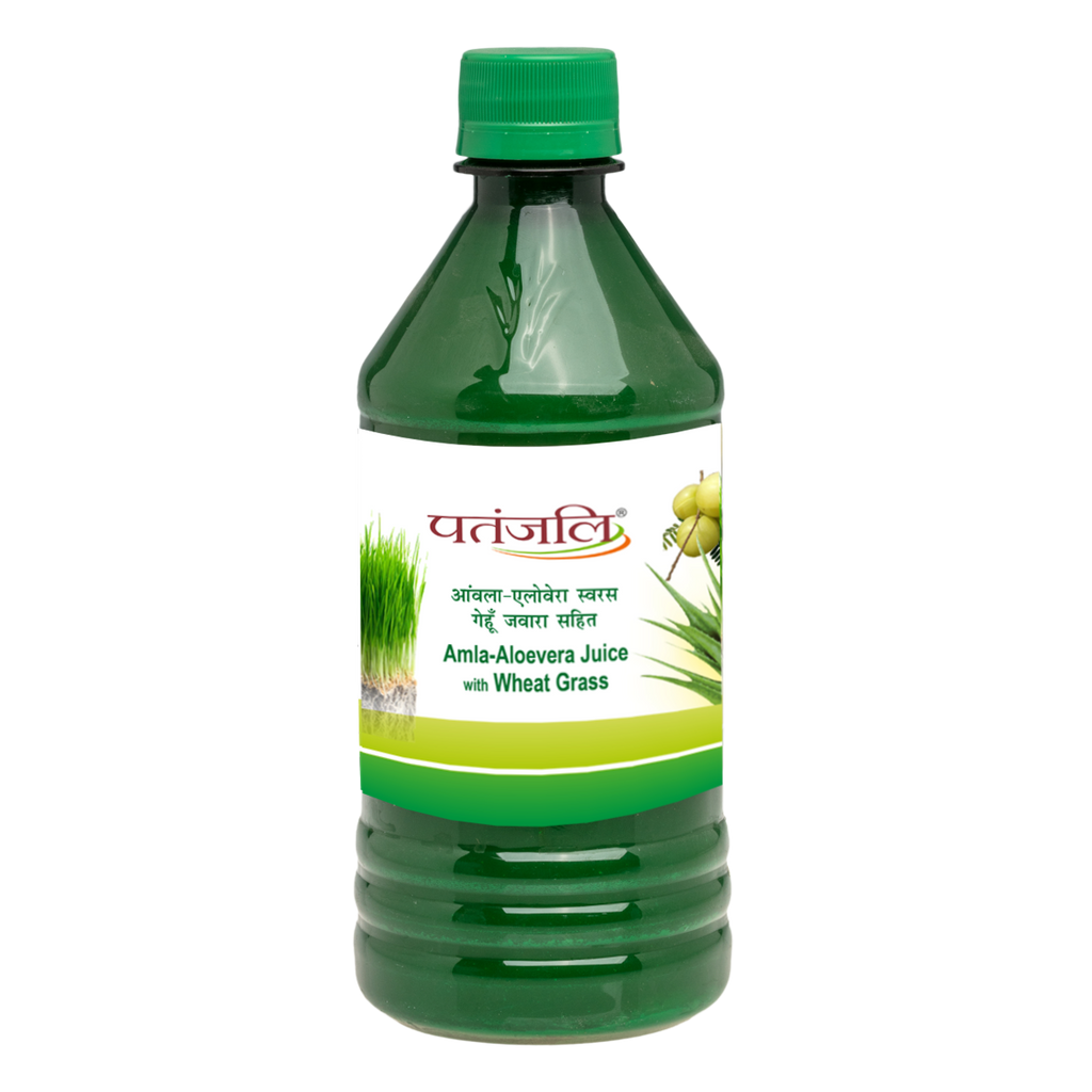 Patanjali Amla-Aloevera with Wheatgrass Juice - 500 ml