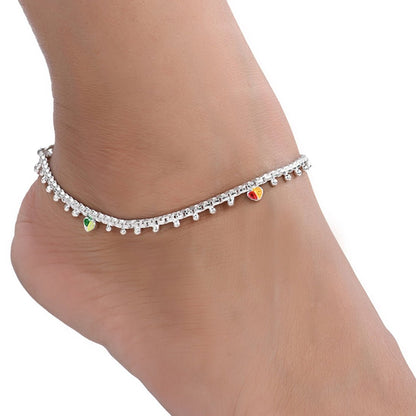 AanyaCentric Silver Plated Traditional Anklets Payal - Classic and Stylish for Women and Girls