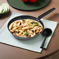 UMAI Carbon Steel Pan 28cm Pre-Seasoned Non-Stick Gas Induction Omelette Fish Fry Black