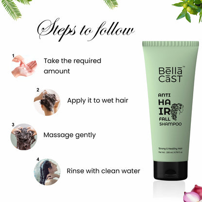 Bella Cast Anti Hair Fall Shampoo – For Strong & Healthy Hair | 200 ml