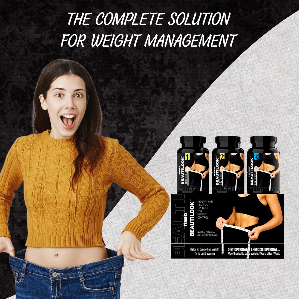 Teamex Beautilook Weight Control Tablets – 3 Bottle Combo (150 Tablets) for Men & Women | Healthy Weight Management Support