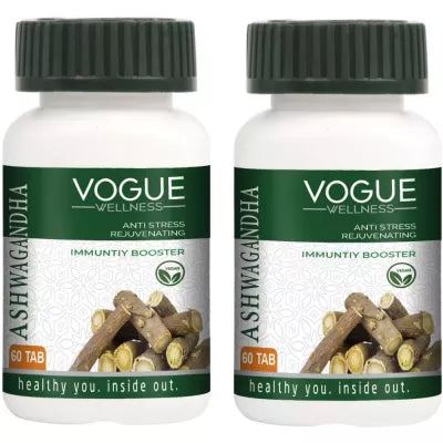 Vogue Wellness Ashwagandha Tablets Pack of 2 - 60 Tabs