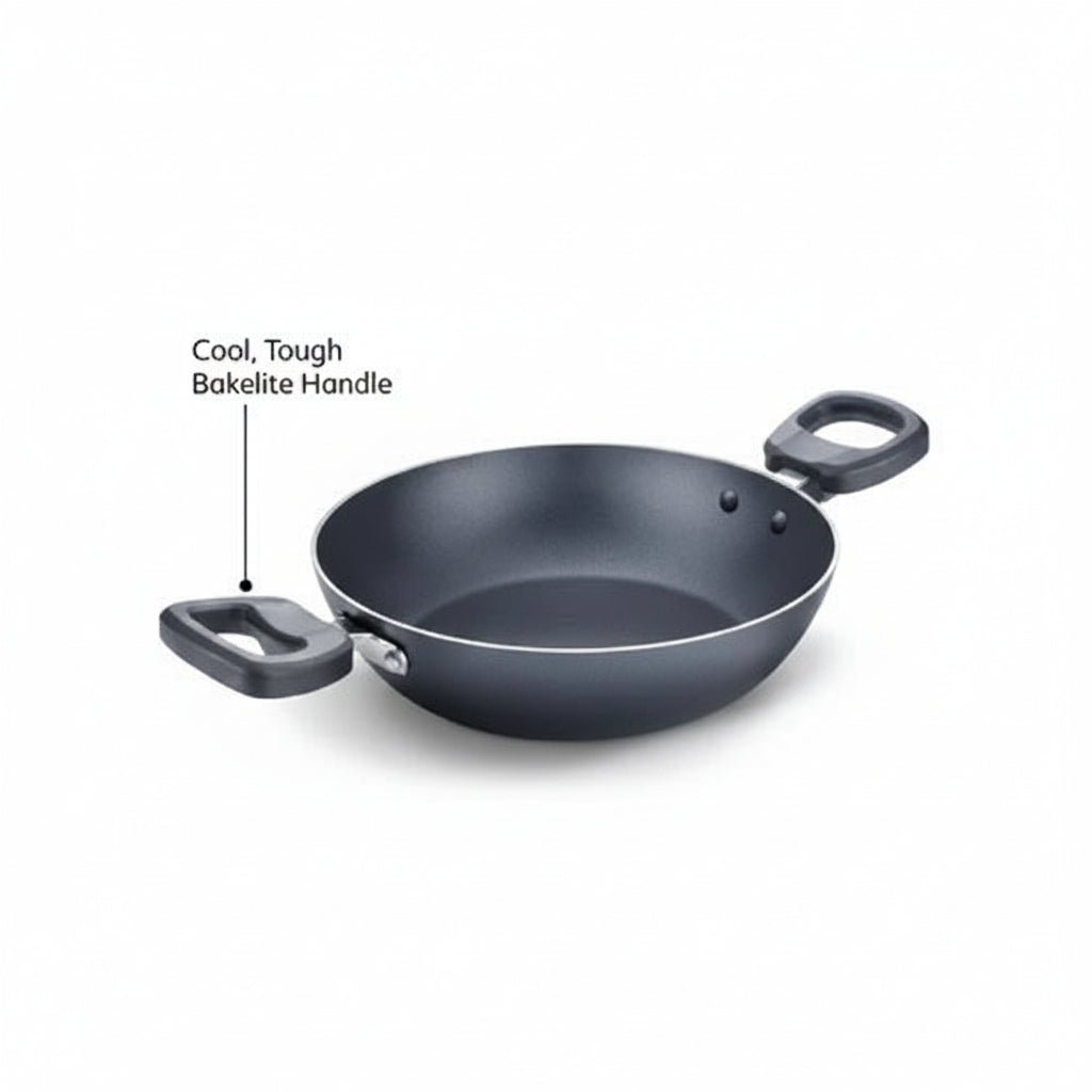 Judge by Prestige Everyday Non-Stick Combi Pack Kadai 24cm with Glass Lid + Fry Pan 24cm