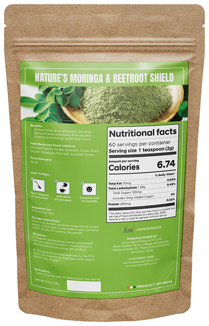 Ayura Origins Nature's Moringa & Beetroot Shield Powder