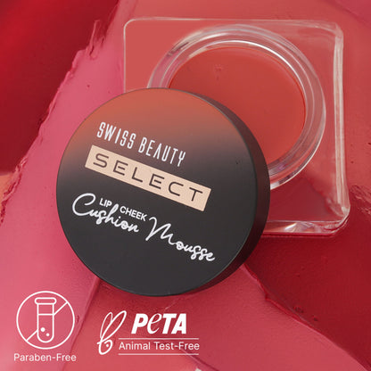 Swiss Beauty Select Lip And Cheek Cushion Mousse With Vitamin E - 2 Vogue Rose