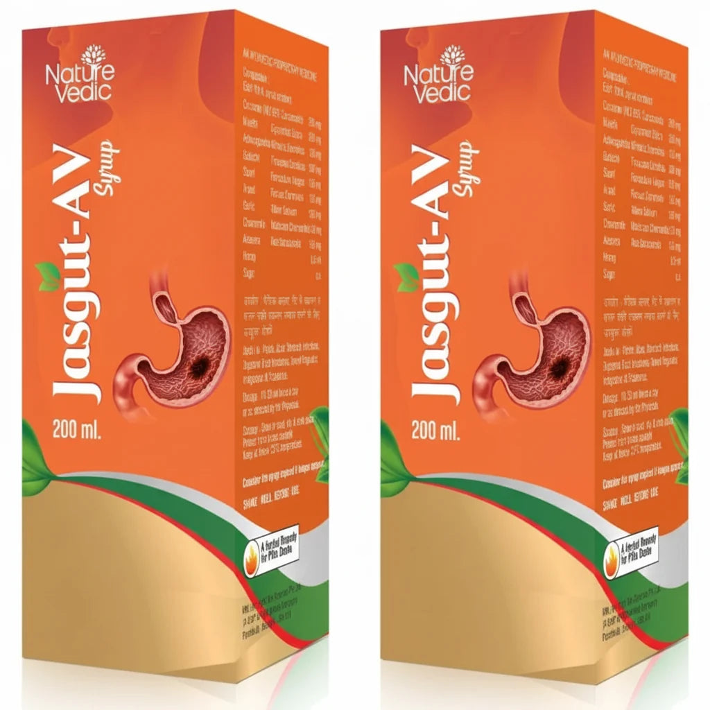 Nature Vedic Jasgut AV Syrup - 200 ml (Pack of 2)