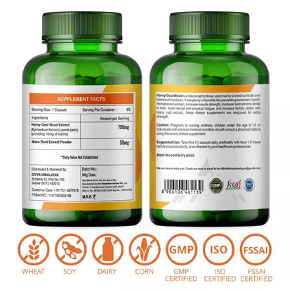 Divya Himalayan Horny Goat Weed Capsules - 60 caps