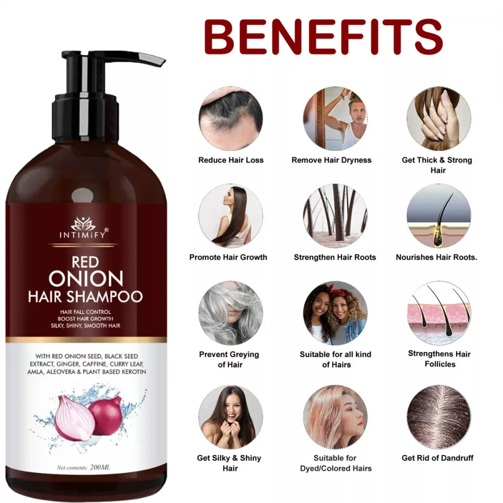 Intimify Red Onion Hair Shampoo - 200 ml